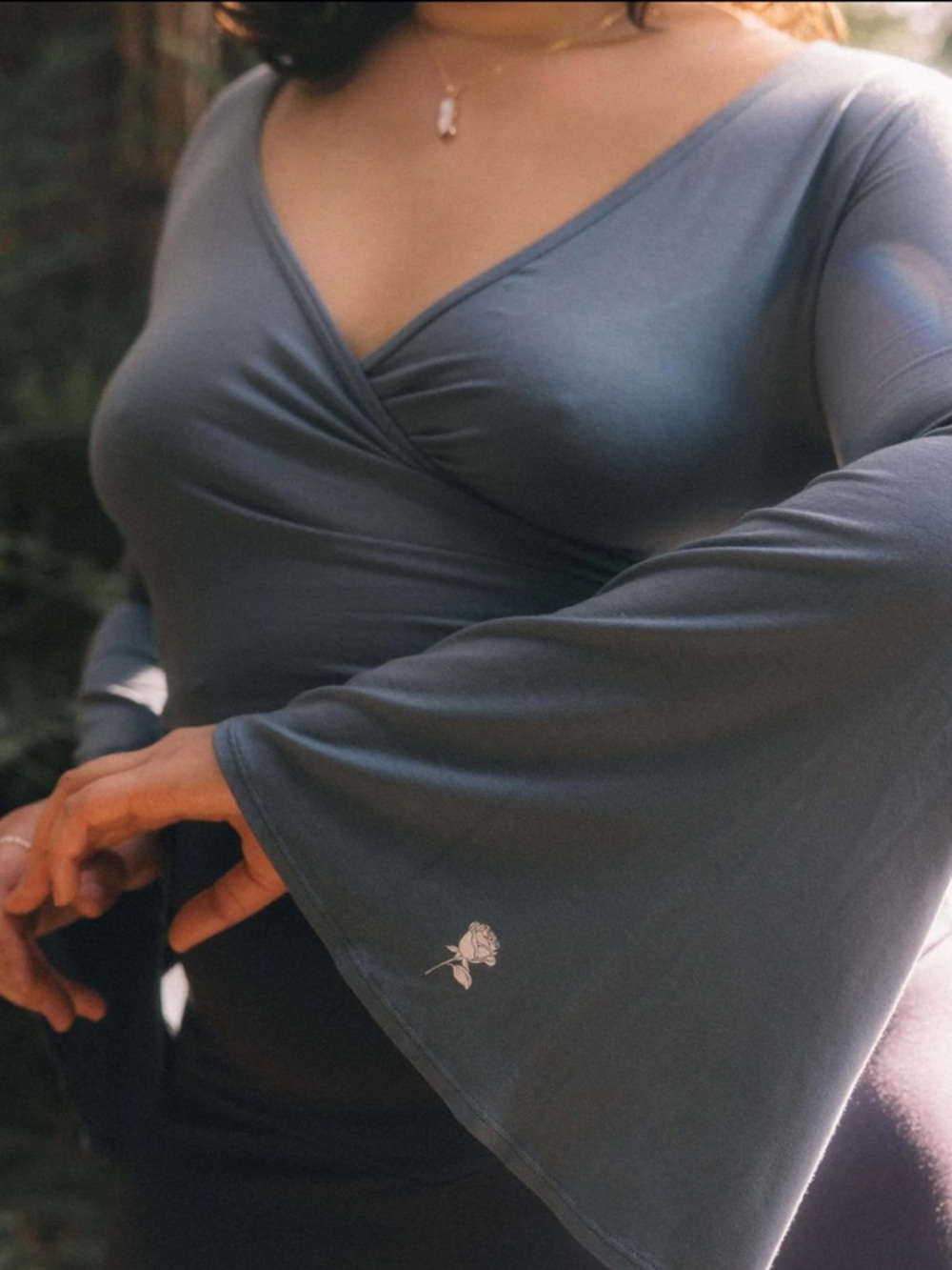 Purusha People Wrap Top, dusty rose size small BRAND NEW never worn